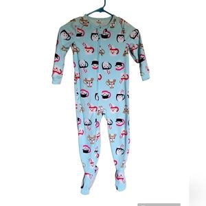 NWT Carter's Kids Zippered Sleeper with Feet Penguin Print Sz 4t